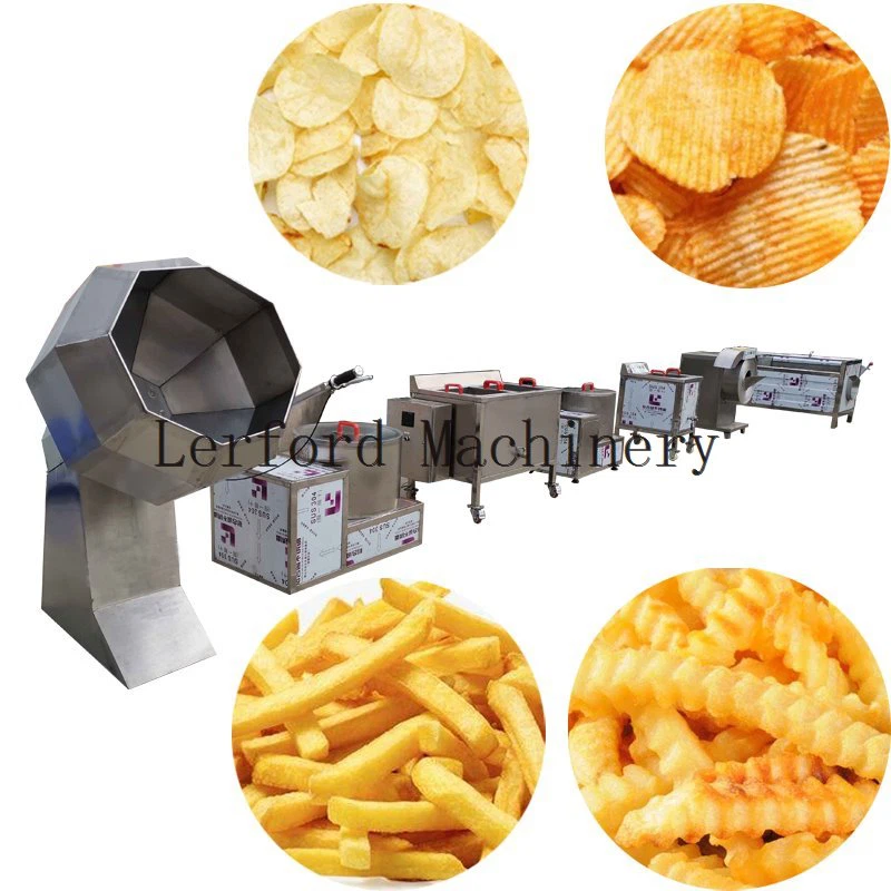 Linha de produção de batatas fritas